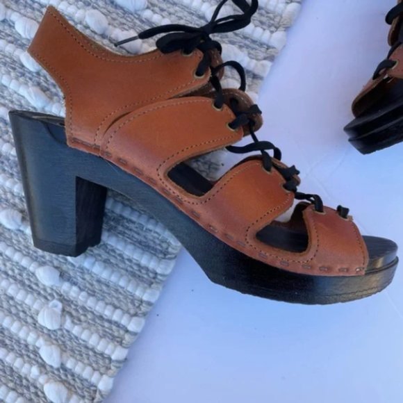 No. 6 Lace Up Clog Sandals EU38 - Picture 2 of 5